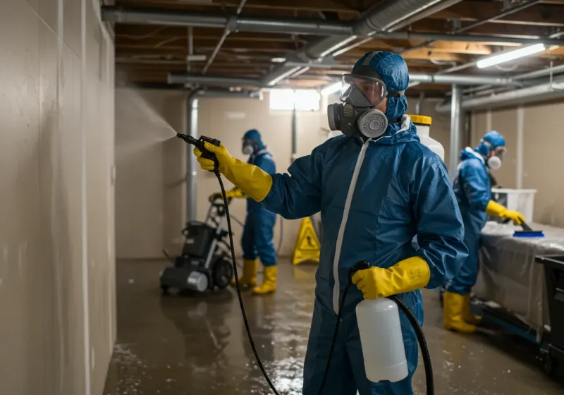 Basement Sanitization and Antimicrobial Treatment process in Roessleville, NY